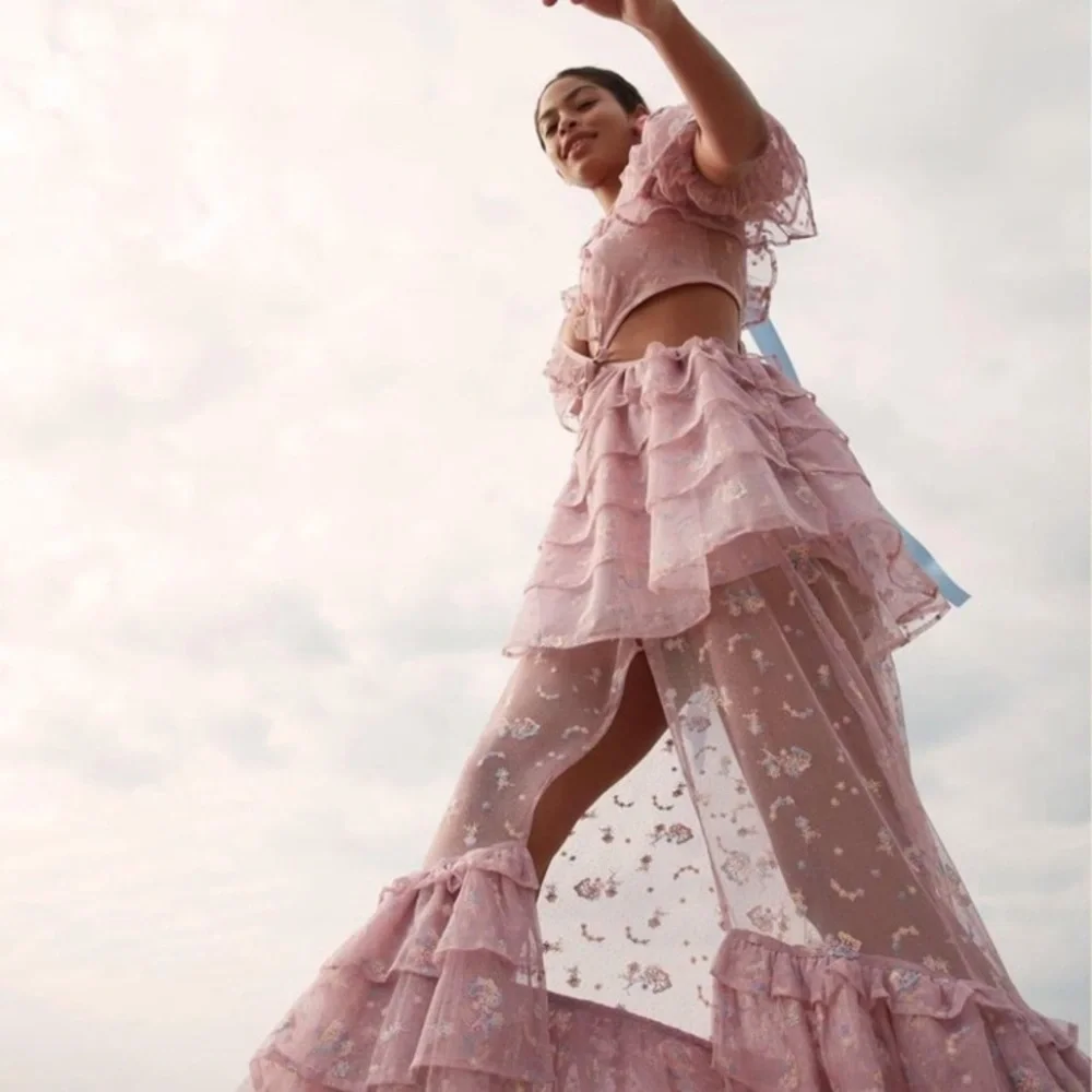 Rare For Love & Lemons Imani Hi-Low Dress in Lilac - Picture 8 of 15